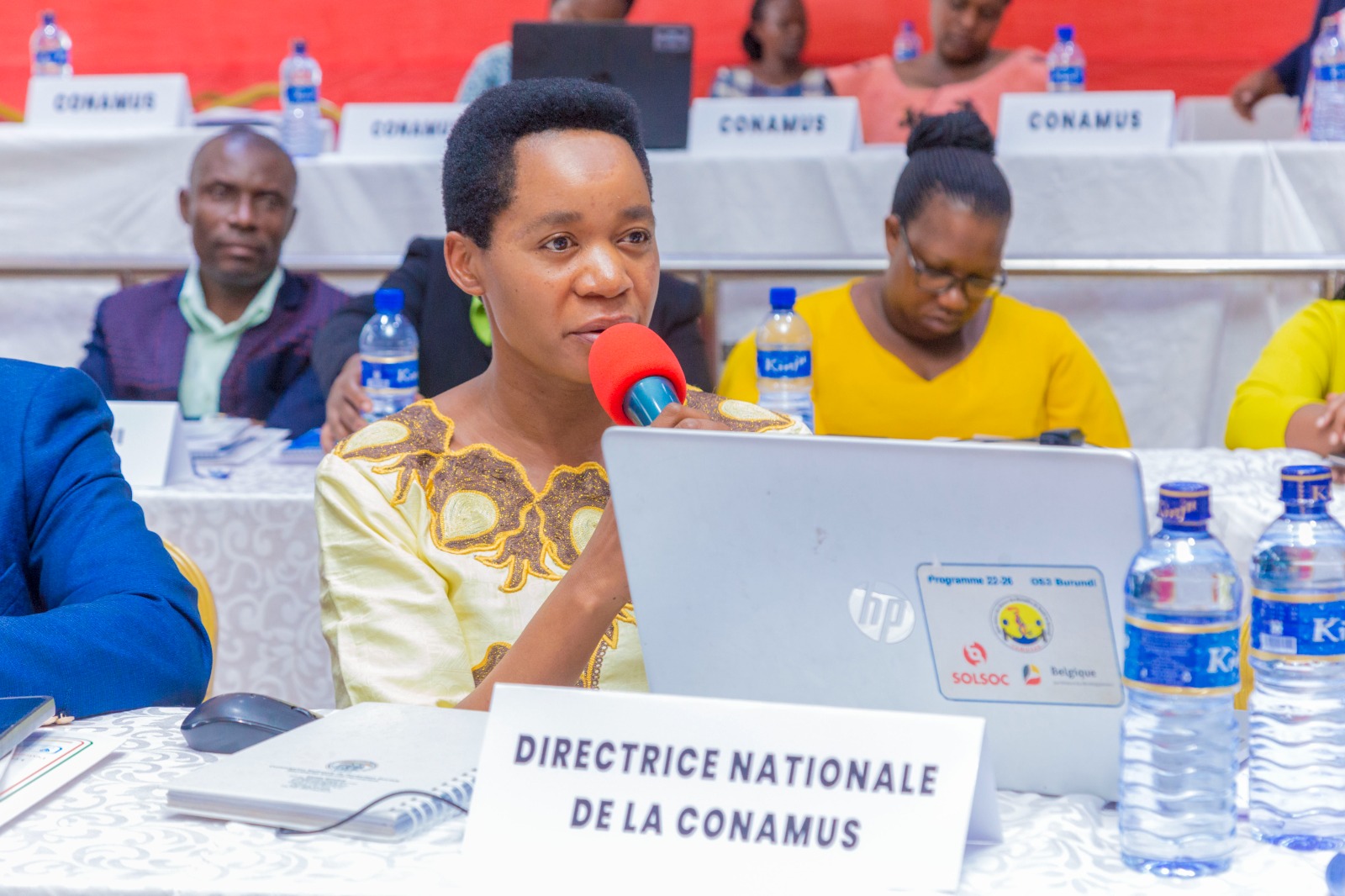 Photo de Mme Béatrice Niyonzima, Directrice Nationale de la CONAMUS